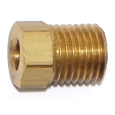 MIDWEST FASTENER 3/16" Brass Inverted Flare Nuts 6PK 76341